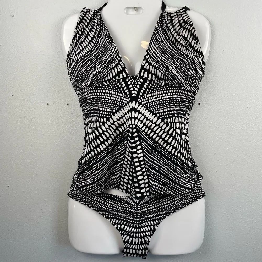 NWOT Kenneth Cole New York Tankini Swim Top and Bottoms Size S